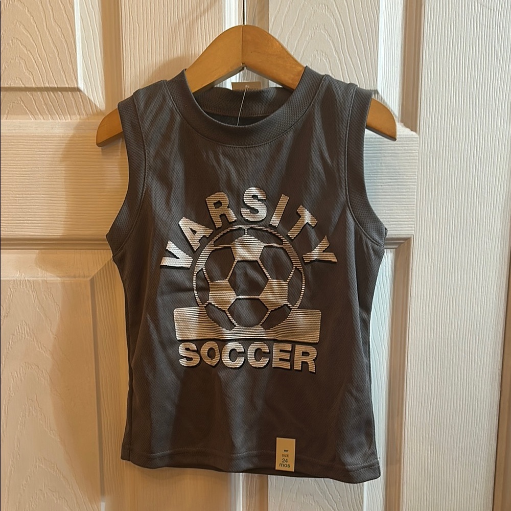 Gray Varsity Soccer Kids Tank Top